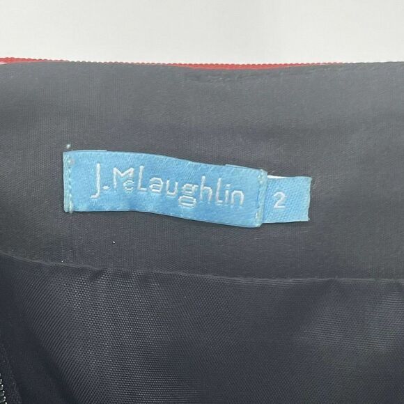 J Mclaughlin Dress Strapless Sheath Colorful Striped Size 2 Fun Cocktail Short - Picture 6 of 7